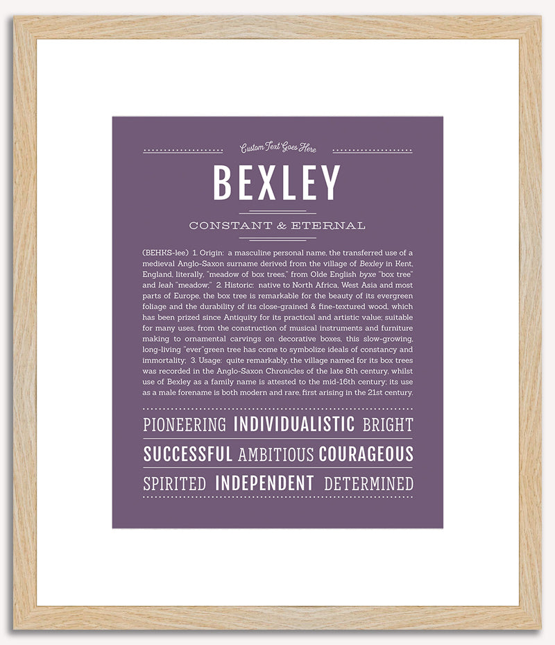 Bexley (female) | Name Art Print