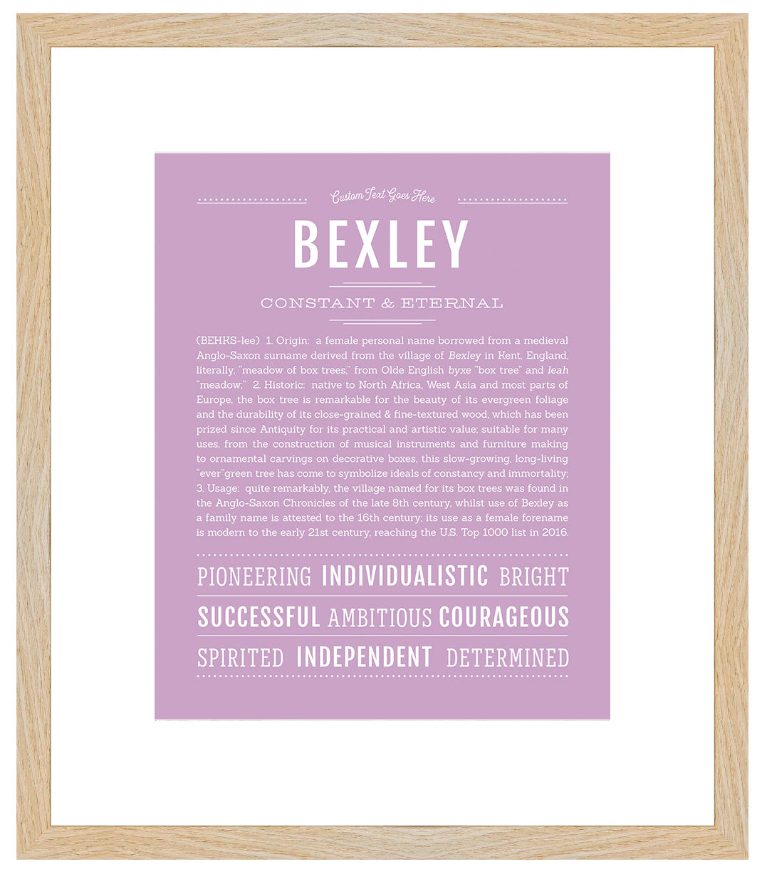 Bexley (female) | Name Art Print