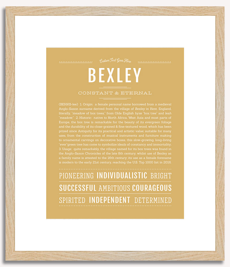 Bexley (female) | Name Art Print