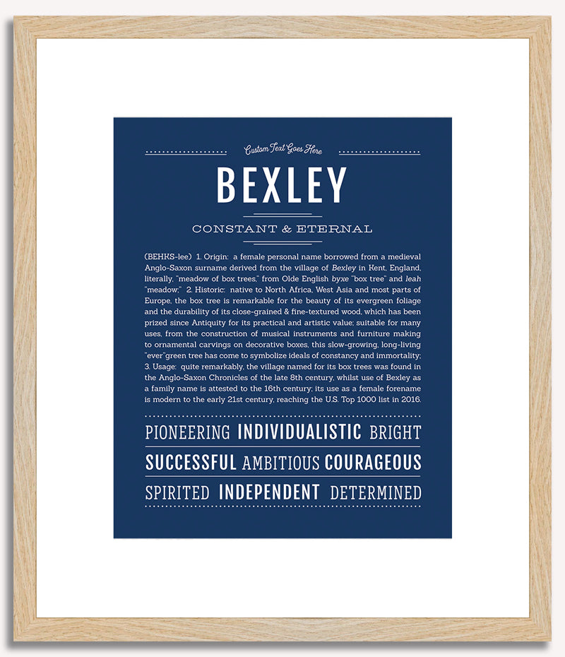 Bexley (female) | Name Art Print