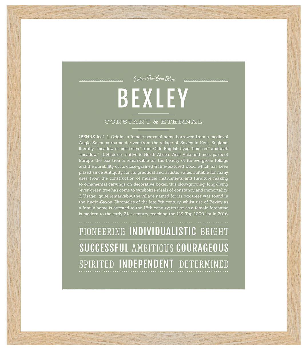 Bexley (female) | Name Art Print