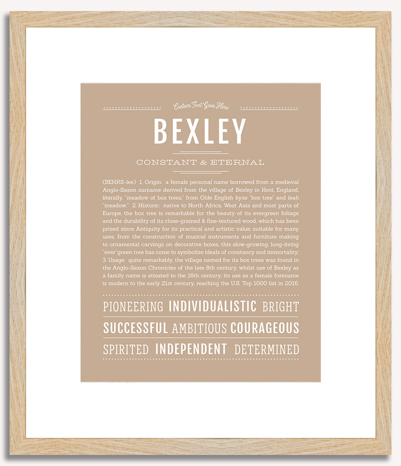 Bexley (female) | Name Art Print