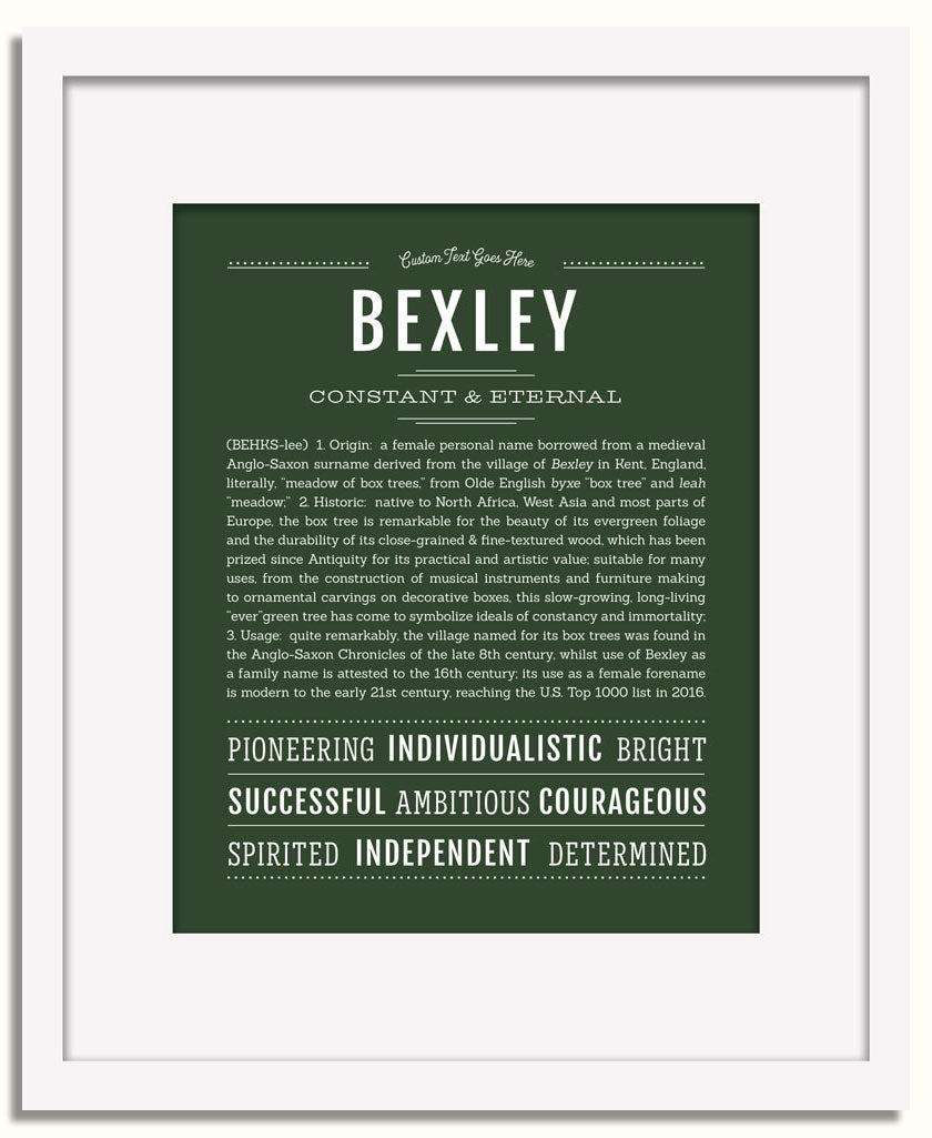 Bexley (female) | Name Art Print – Name Stories