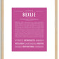 Bexlie | Name Art Print