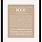 Bexlie | Name Art Print