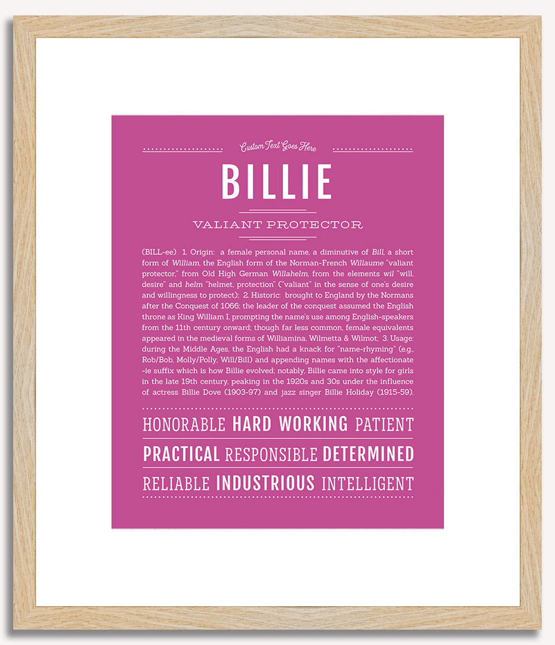 Billie | Name Art Print