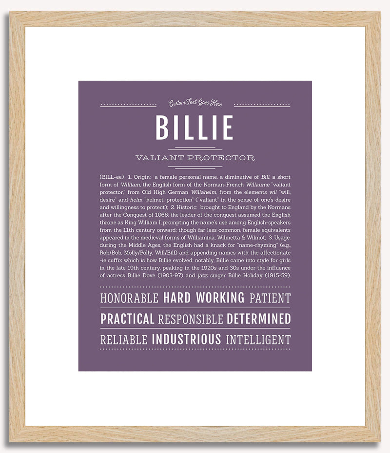 Billie | Name Art Print