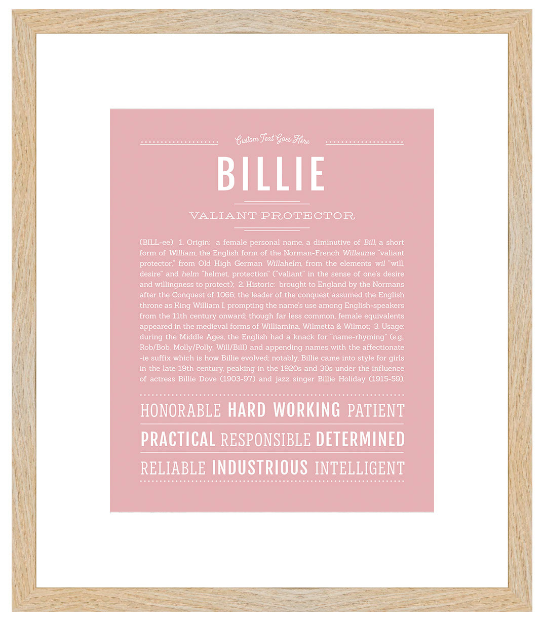 Billie | Name Art Print