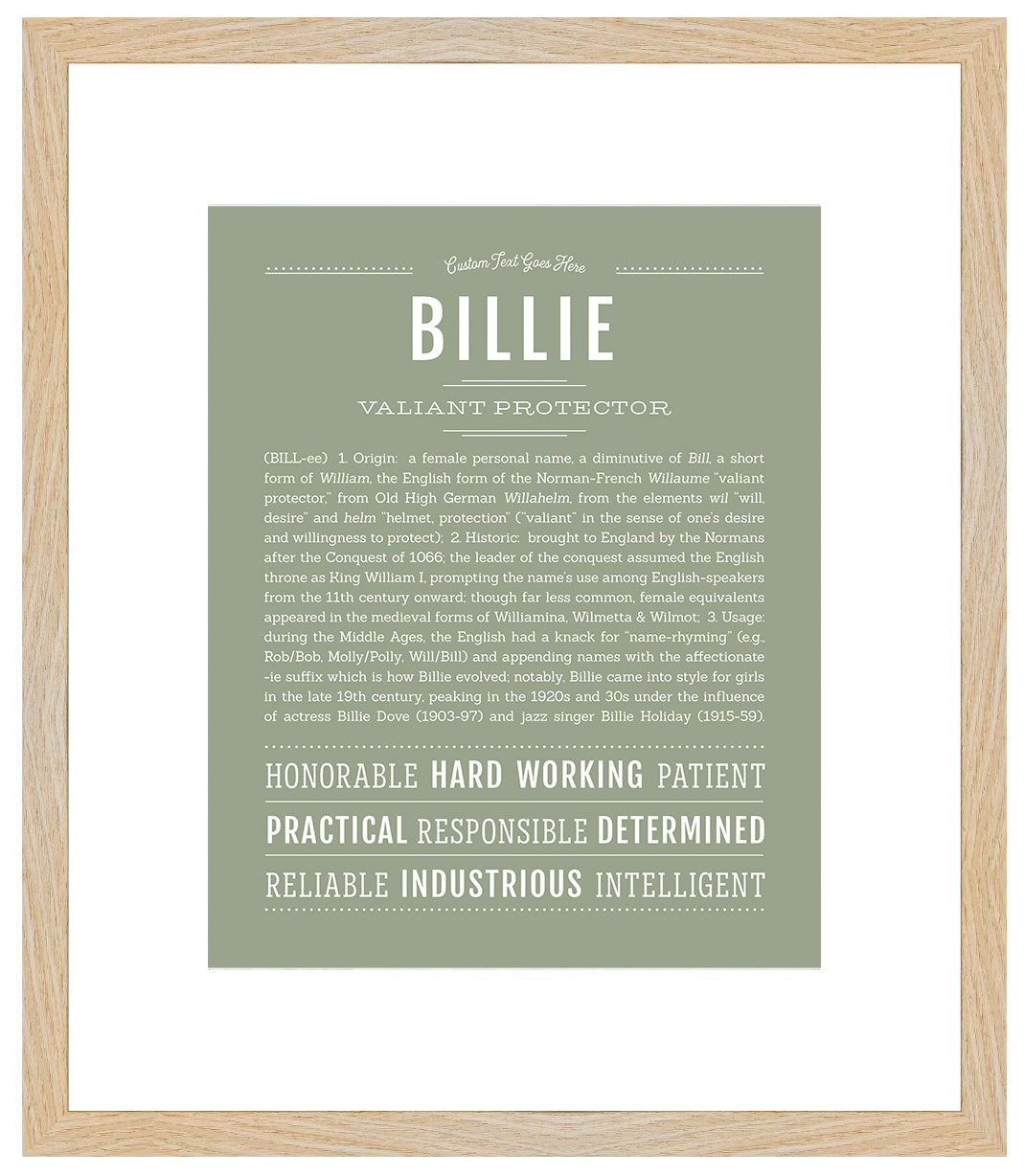 Billie | Name Art Print