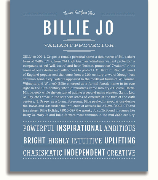 Frame Options | Steele Blue | No Frame