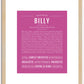 Billy | Name Art Print