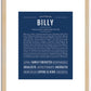 Billy | Name Art Print