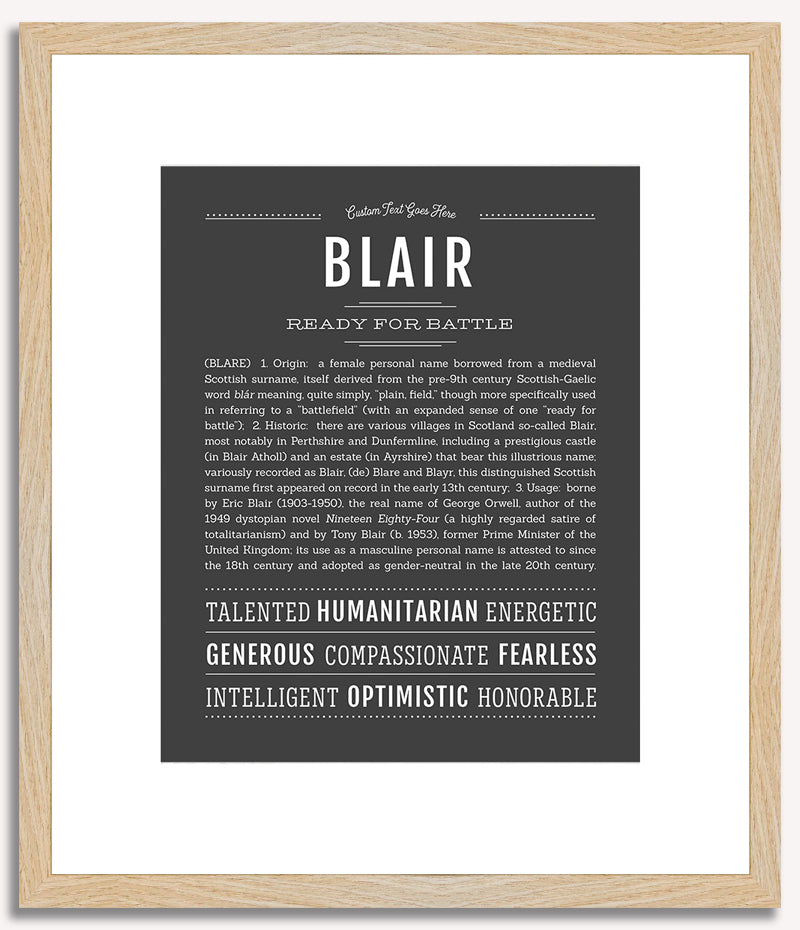 Blair (male) | Name Art Print