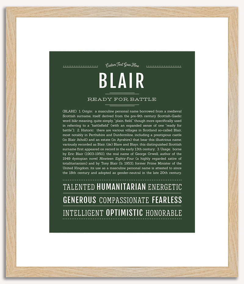 Blair (male) | Name Art Print