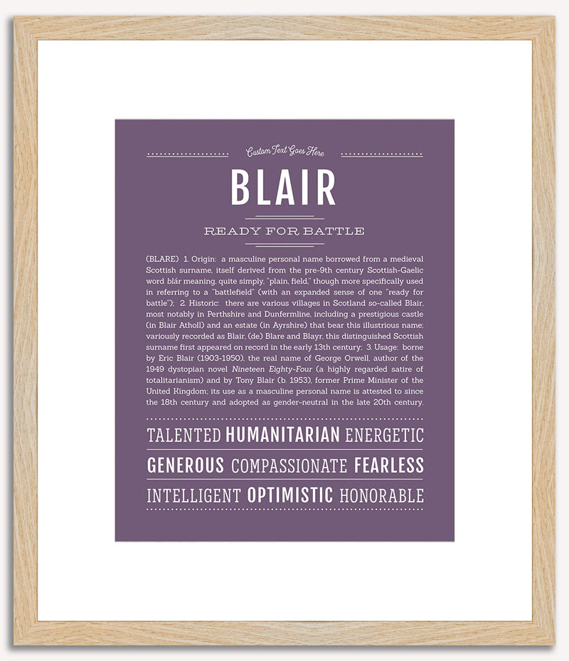 Blair (male) | Name Art Print