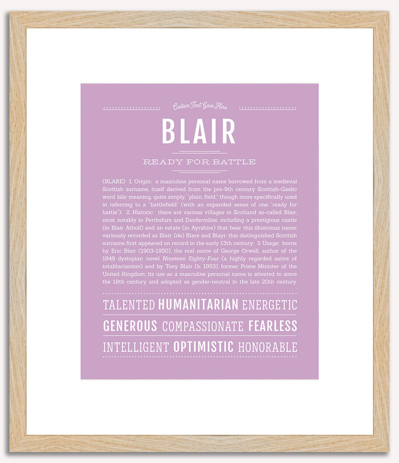 Blair (male) | Name Art Print