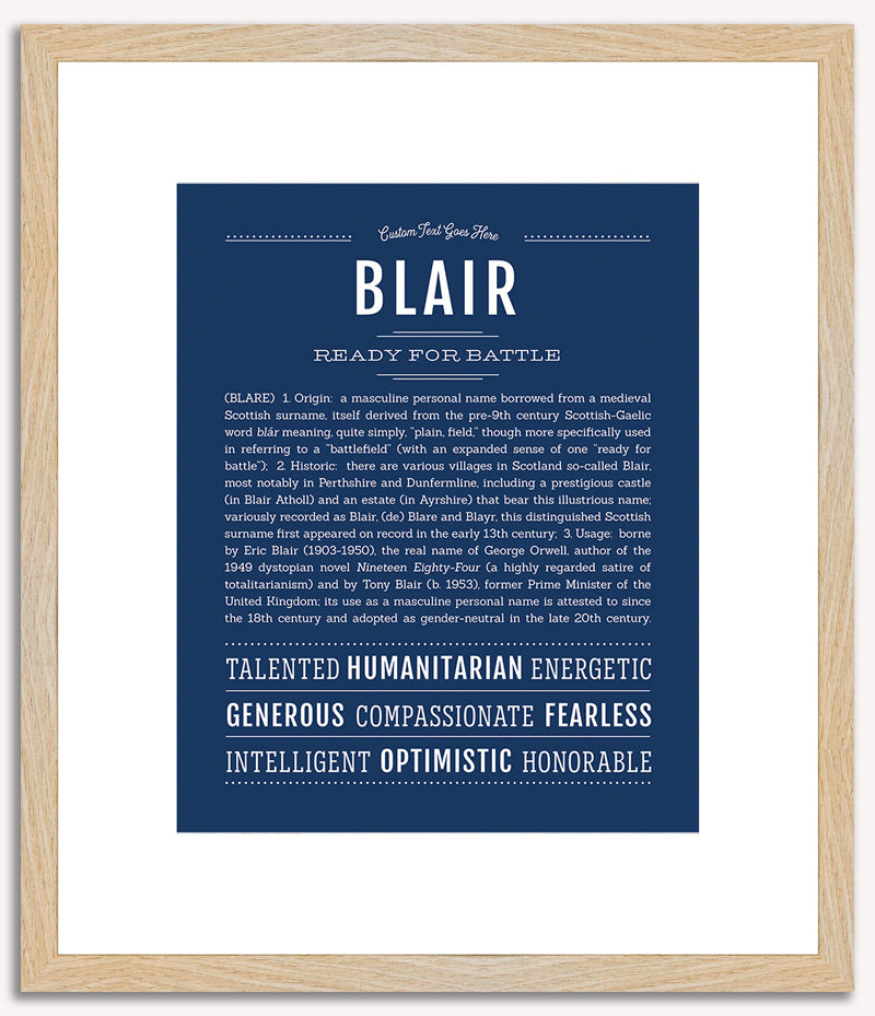 Blair (male) | Name Art Print