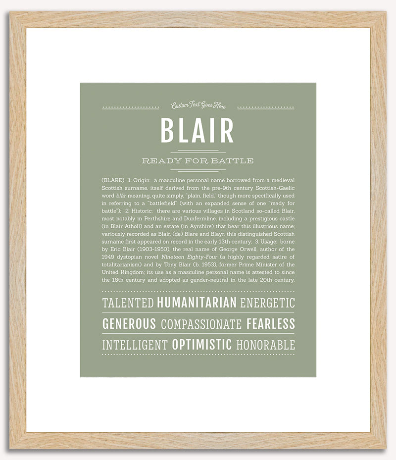 Blair (male) | Name Art Print