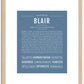 Blair (male) | Name Art Print