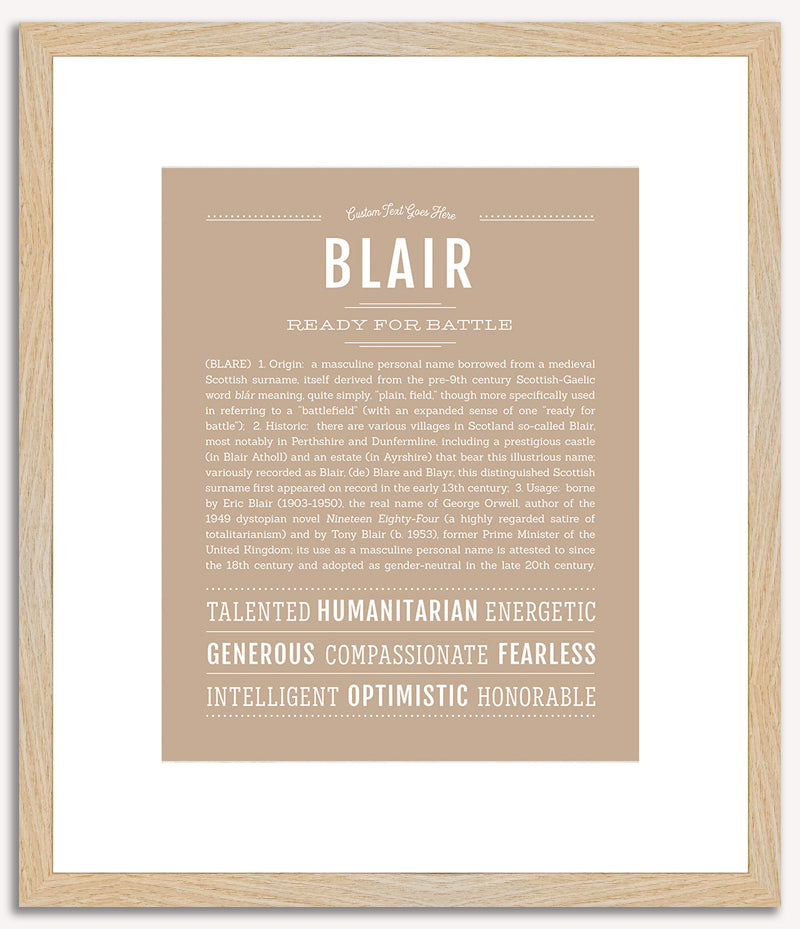 Blair (male) | Name Art Print