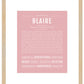 Blaire | Name Art Print