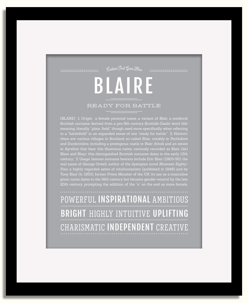 Frame Options | Sage | Black Frame, Matted