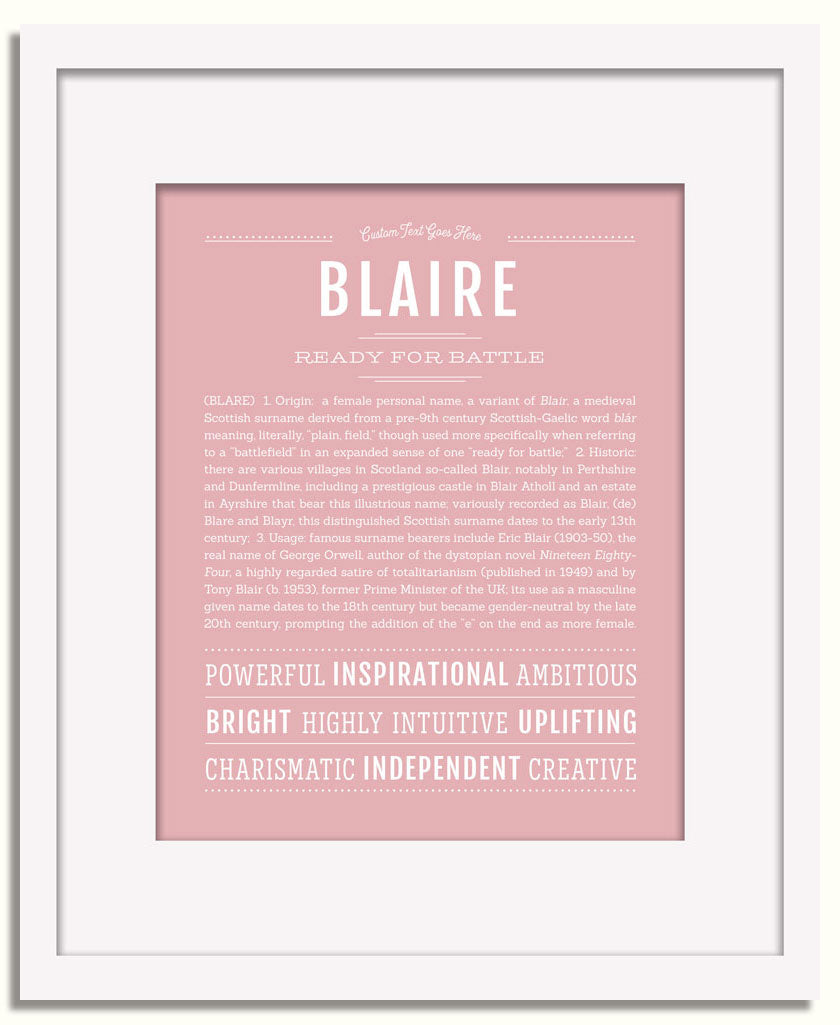 Frame Options | Dusty Rose | White Frame, Matted