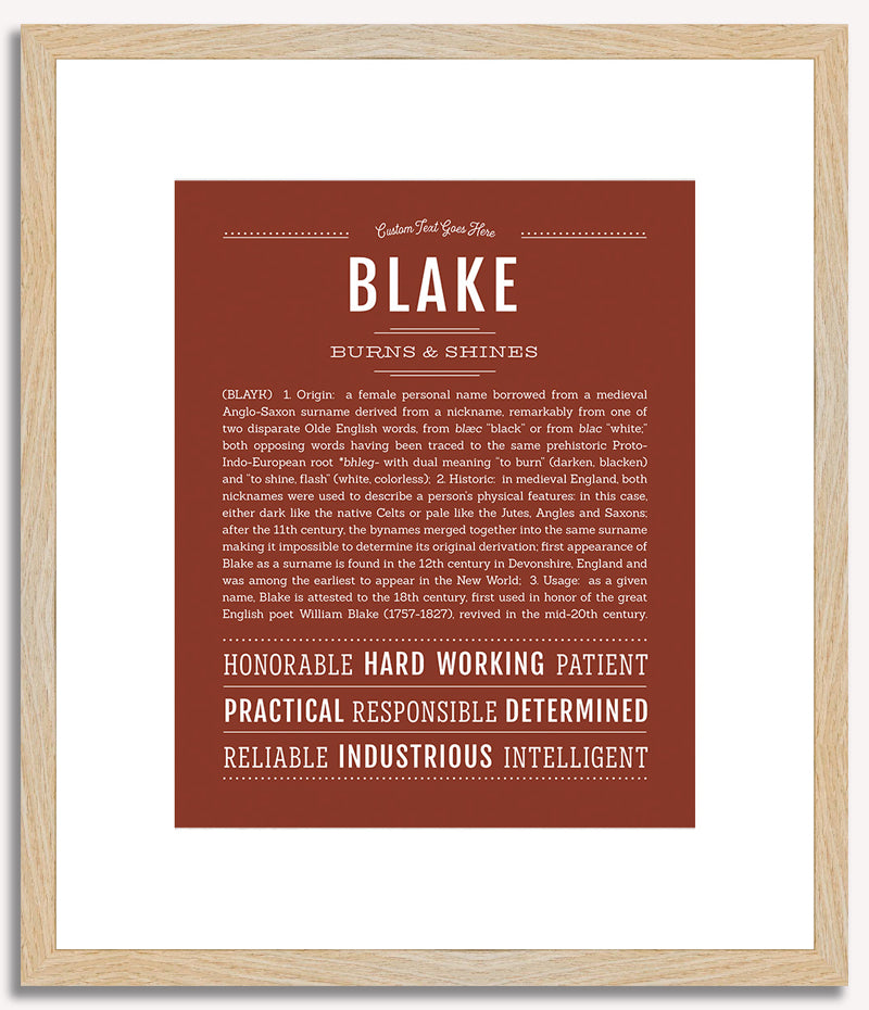 Blake (female) | Name Art Print