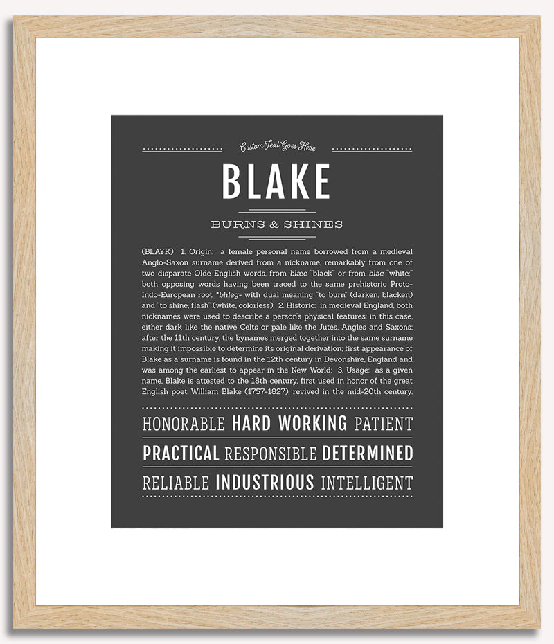 Blake (female) | Name Art Print