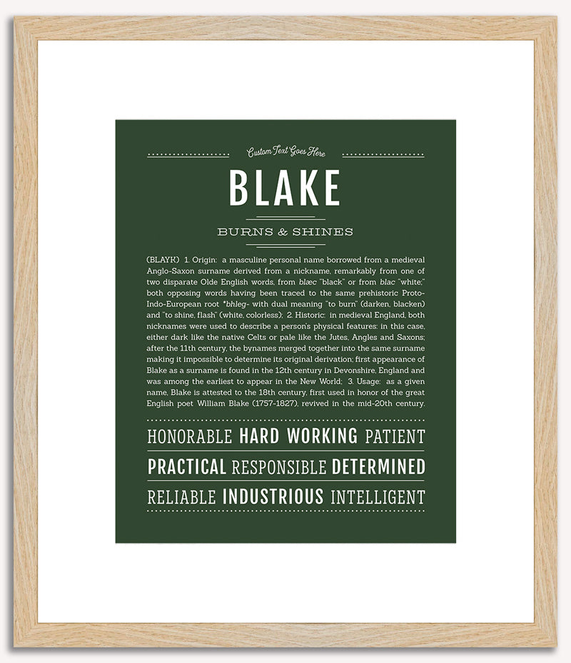 Blake (male) | Name Art Print