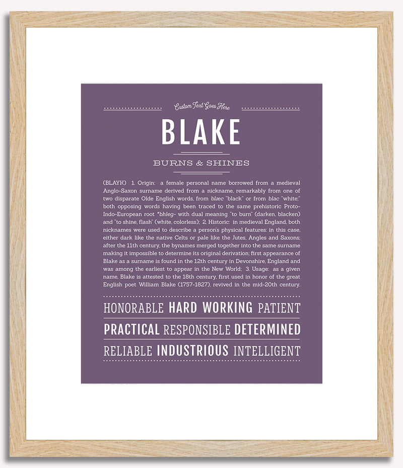 Blake (female) | Name Art Print