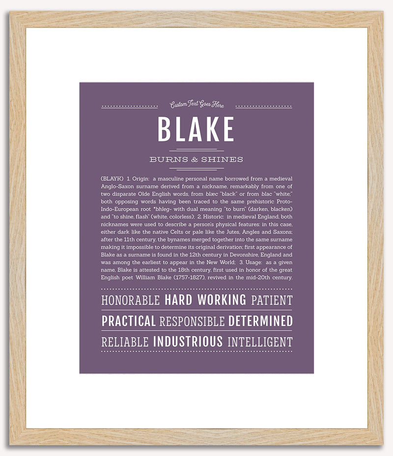 Blake (male) | Name Art Print