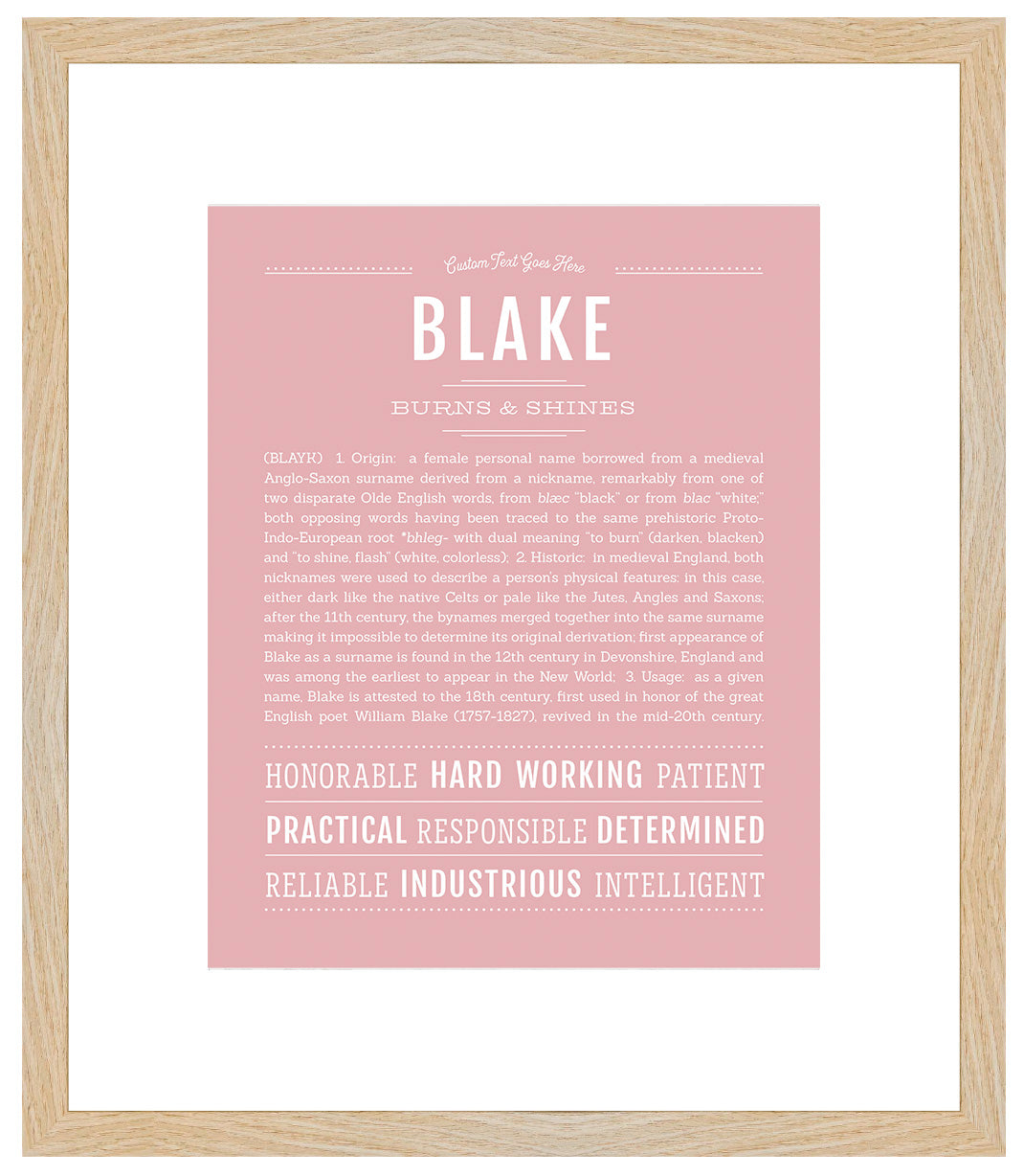 Blake (female) | Name Art Print