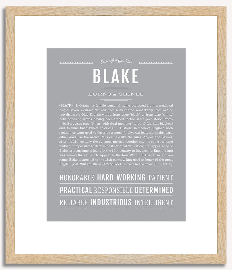 Blake (female) | Name Art Print