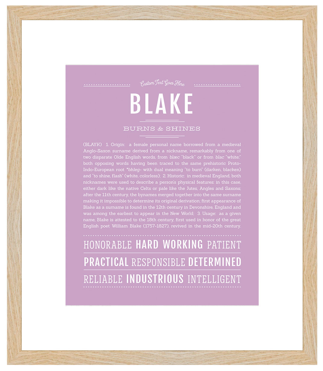 Blake (female) | Name Art Print