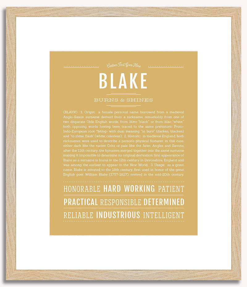 Blake (female) | Name Art Print