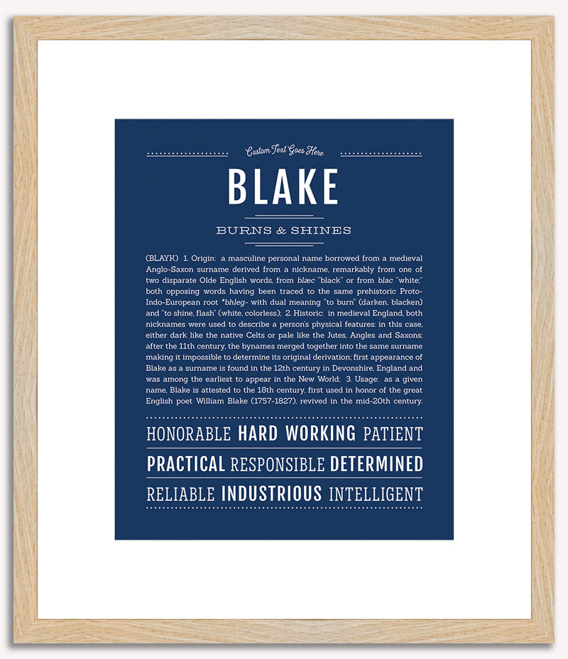 Blake (male) | Name Art Print