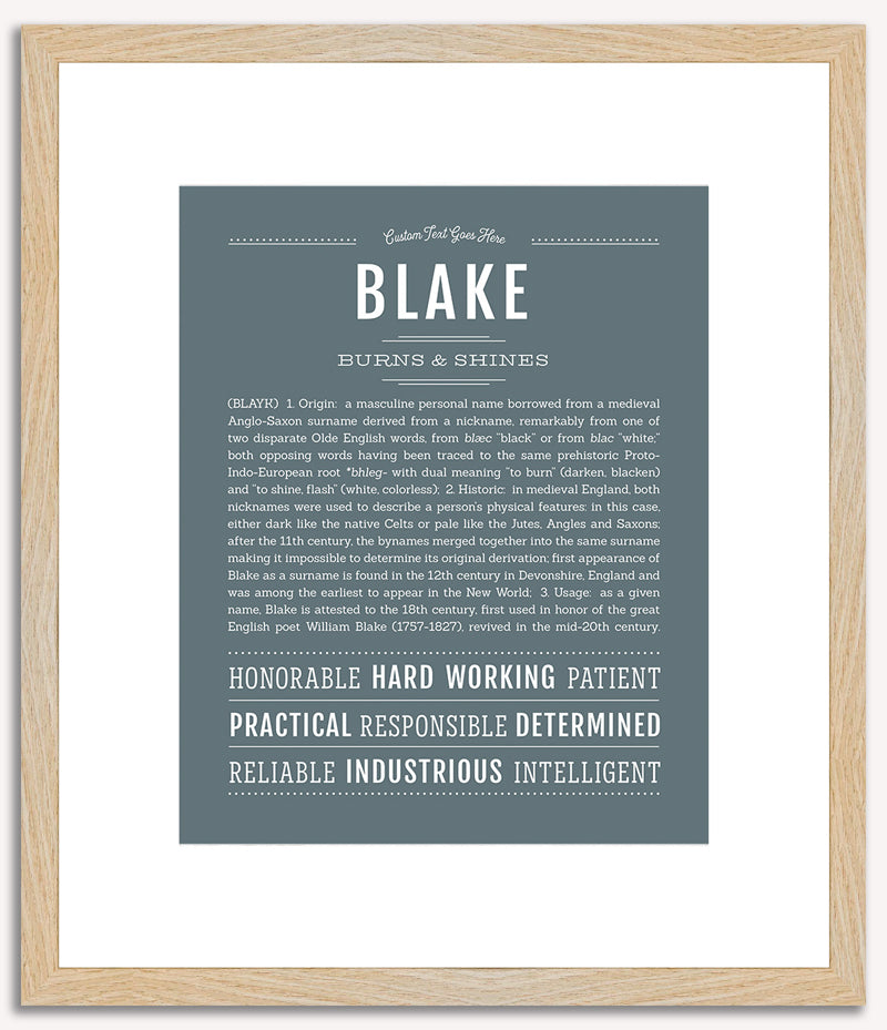 Blake (male) | Name Art Print