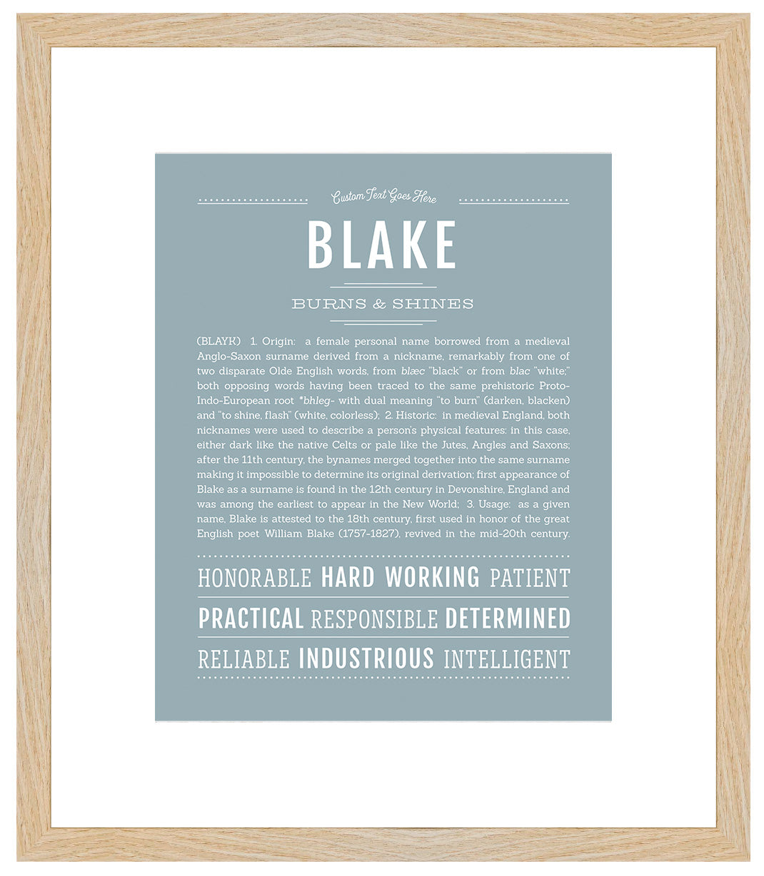 Blake (female) | Name Art Print