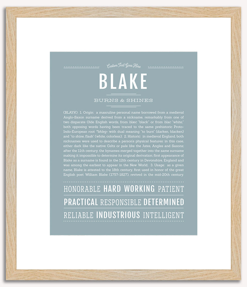 Blake (male) | Name Art Print