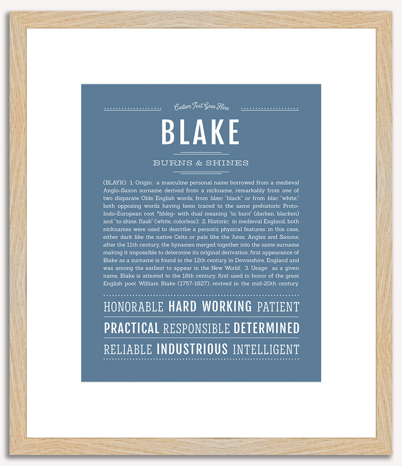 Blake (male) | Name Art Print