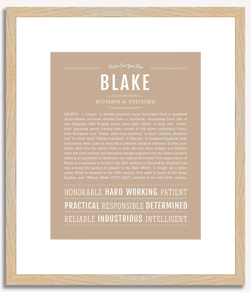 Blake (female) | Name Art Print