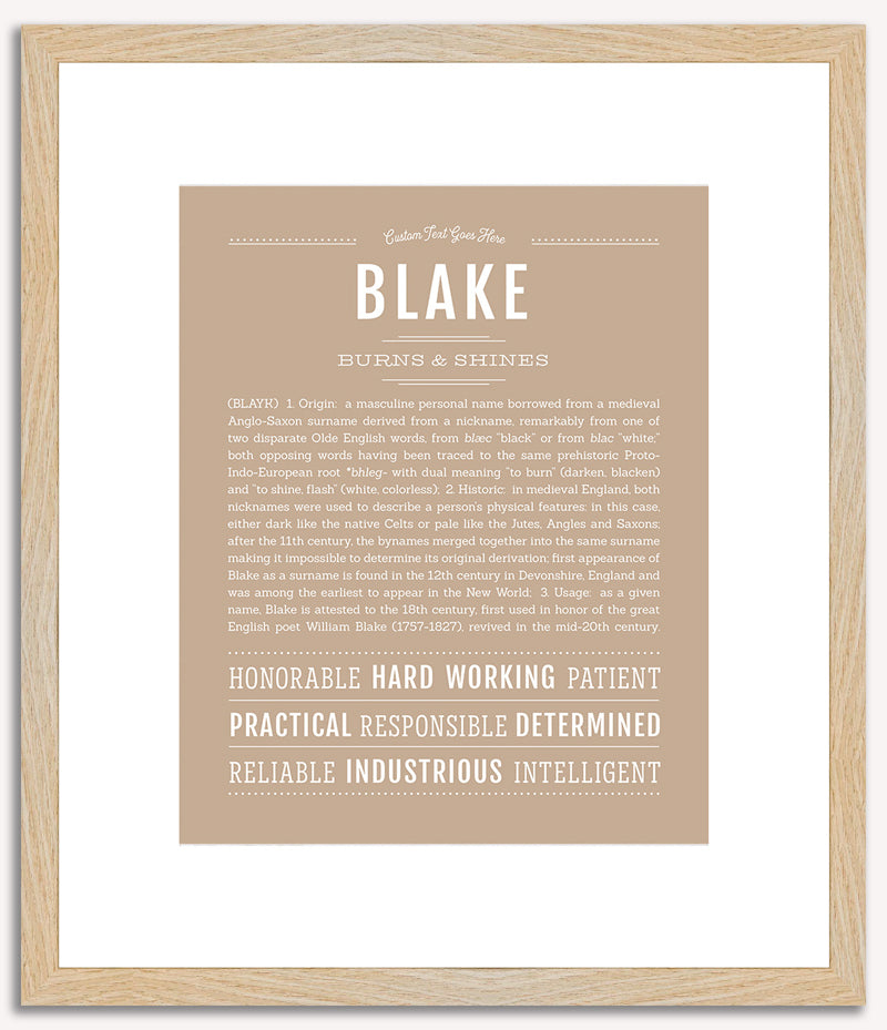 Blake (male) | Name Art Print