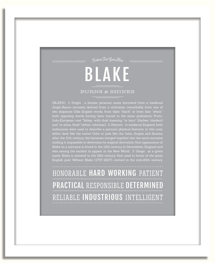 Frame Options | Light Gray | White Frame, Matted