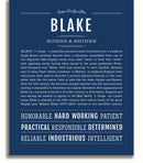 Blake Name Background Blake (male) | Name Art Print – Name Stories