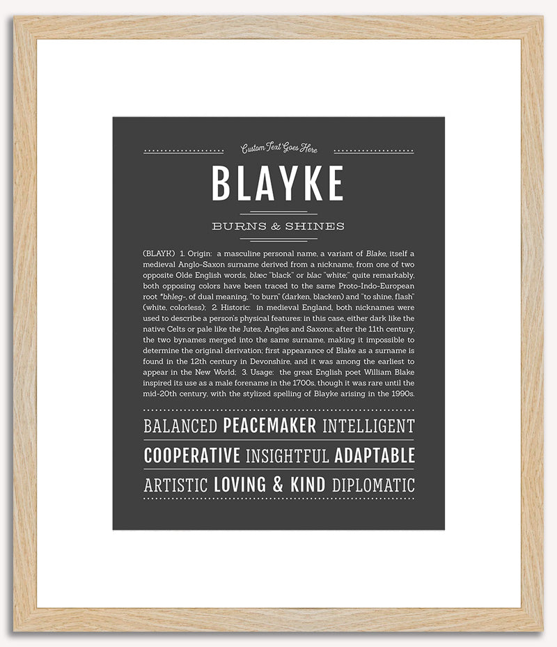 Blayke (male) | Name Art Print