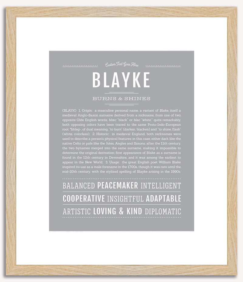 Blayke (male) | Name Art Print