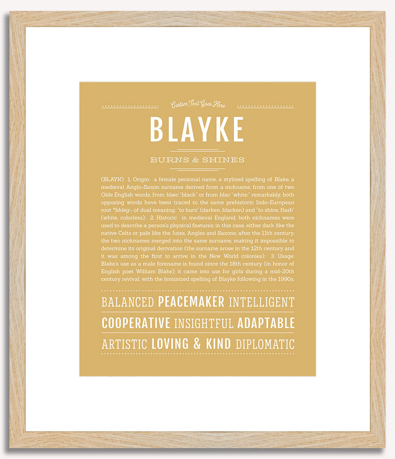 Blayke (female) | Name Art Print