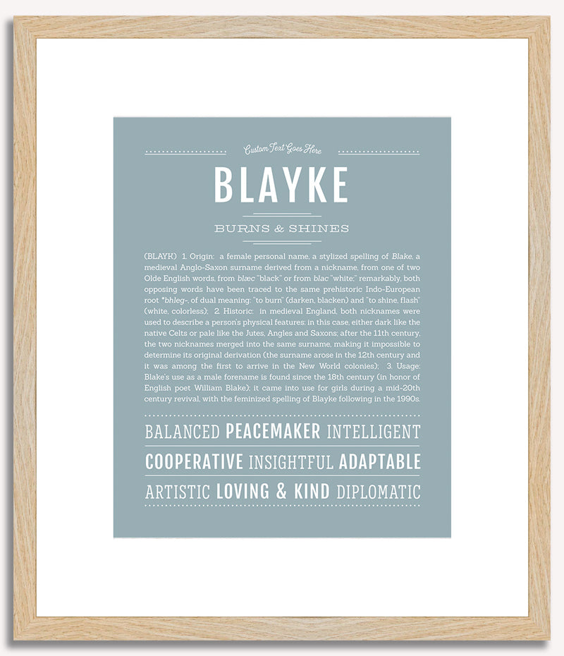 Blayke (female) | Name Art Print