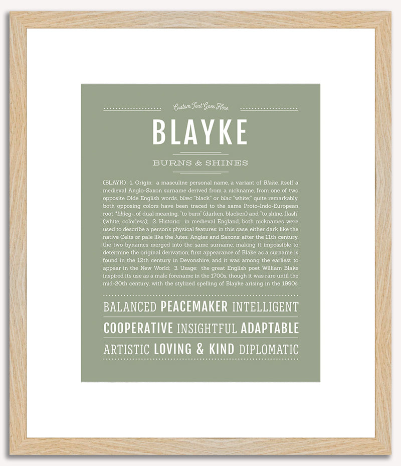 Blayke (male) | Name Art Print